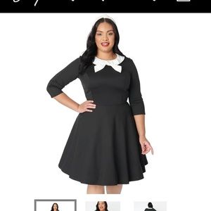 Unique Vintage DRESS with bow size 14 NEW WITH TAGS SEE PICS